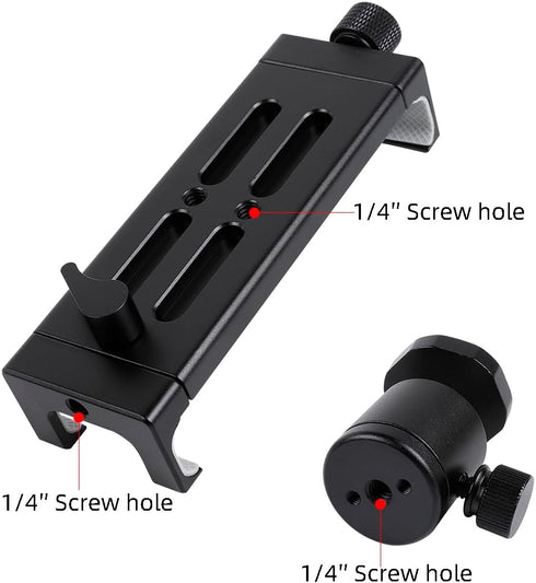 Aluminum Tripod Mount Adapter for iPad, 360 Rotatable Tablet Holder Compatible with iPad Air/Mini, Samsung Tab, and
