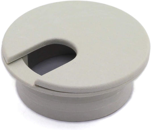 2pcs 1-3/8 Inch Desk Grommets, Cable Hole Cover for Office PC, Plastic Organizer in Gray