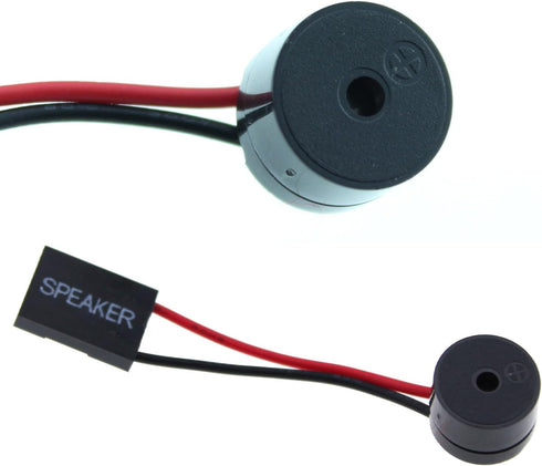 4PCS Computer Case Buzzer Cabinet Speaker, PC Internal BIOS Mini Plug Small Alarm Speaker with Plug (Black)