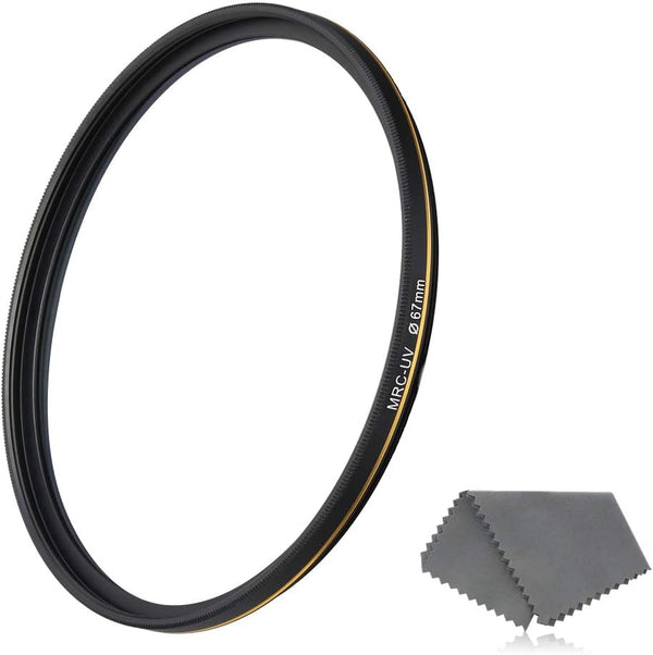 67mm UV Protective Filter, 16-Layer Multi-Resistant Nano Coated, Ultra Slim HD Clear Glass Ultra Violet Filter