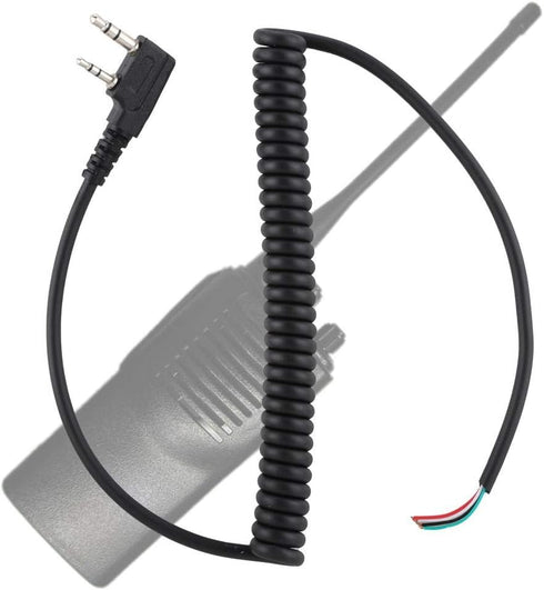 Walkie Talkie Speaker Cable, Speaker Mic Cable for Baofeng UV5R