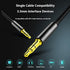 Generic 3.5mm 10 Black Stereo Nylon Braided Auxiliary Cable, feet Long, Compatible with: car Audio Systems