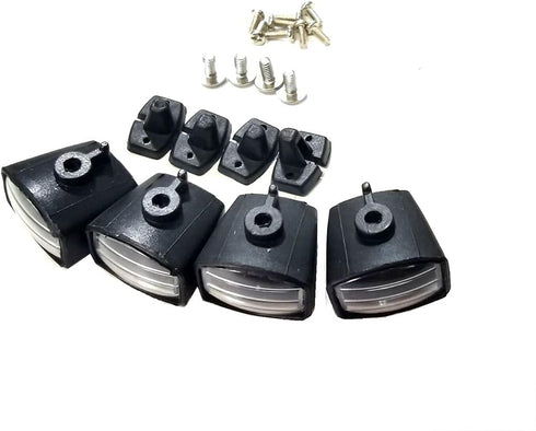 KINGTAIR 4pcs/Set 1/10 1/12 1/14 D90 FJ40 scx10 trx4 trx6 Front Roof Fog Led Lights Holder Cover Simulation Square