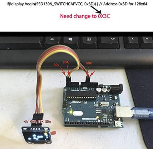 0.96" I2C 128X64 SSD1306 51 MSP420 STIM32 (1pc OLED Module IIC Serial OLED Display Module Driver for Arduino SCR