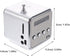 Hemobllo MP3/4 Mini Digital Portable Music Player Micro SD/TF USB Disk Speaker FM Radio (Silver)