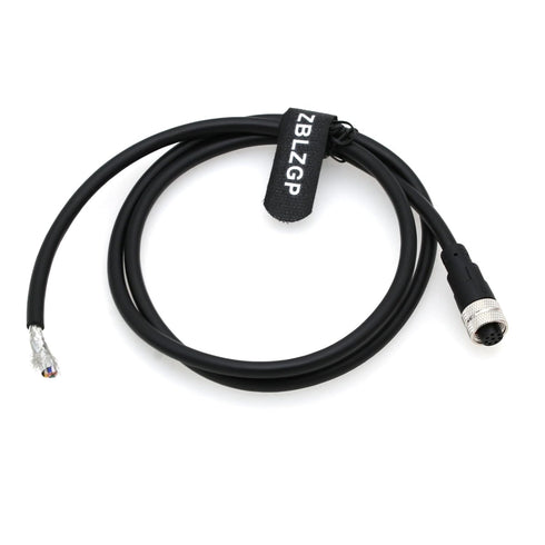 M12 A-Code 8 Pin Female to Flying Leads Cable, Shielded Industrial Aviation Sensor Connection Cable 1M