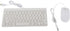 Ultra Thin USB Wired Keyboard, Mini Portable Plug and Play Keyboard with Optical Mouse Set for PC Laptop