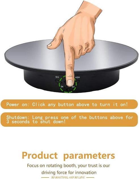 7.87inch /17.6lbs 360 Cake,3D JAYEGT Motorized Rotating Display Stand, Load, Degree Electric Rotating Turntable