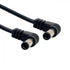 cablecc DC Power 5.5 x 2.1mm / 2.5mm Male to 5.5 2.1/2.5mm Male Plug Cable Right Angled 60cm