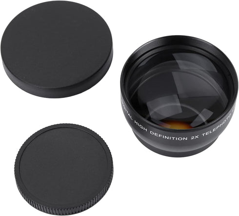 52mm Telephoto Lens - 52mm 2X Magnification HD Tele Converter for 52mm Mount Cameras