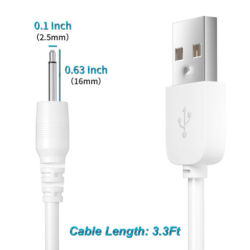 USB Vibrator Cable Cord DC 2.5mm Charging Cable Original Replacement for Rechargeable Adult Toys Vibrators