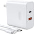 GOODaaa PD 20W Wall Charger with Cable, Dual Ports Fast Charging Power Adapter for All iPhone Series and Android Devices