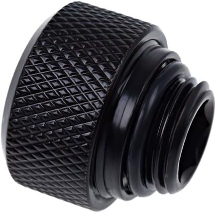 Alphacool 17262 Eiszapfen 13mm HardTube Compression Fitting - G1/4 Knurled Deep Black Water Cooling Fittings