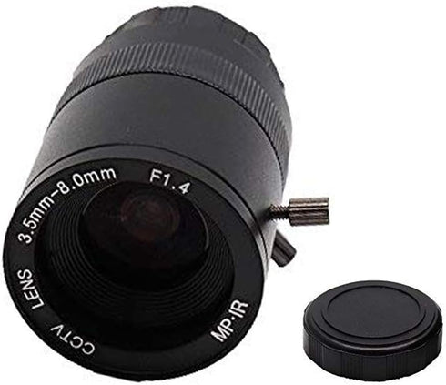 Dahszhi 3.5-8.0mm F1.4 CCTV Lens CS Mount Manual Focus Zoom Focal IR 1/3"