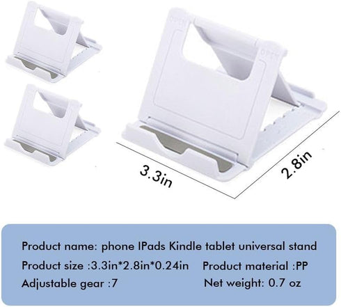 HZZADZXW 2 Pack Portable Cell Phone Stand Holder for Desk, Foldable Pocket-Sized Adjustable Mount, Universal Desktop