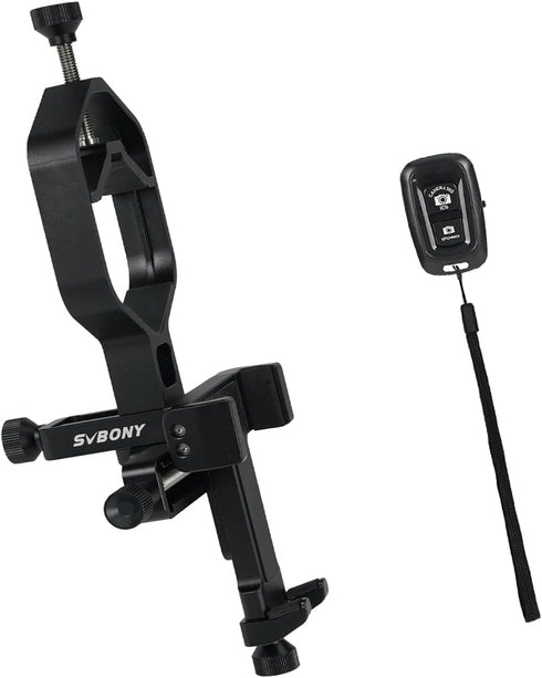 SVBONY SV214 Pro 3-Axis Universal Smartphone Adapter, Digiscoping Adapter with Remote Control for Spotting Scope Capture