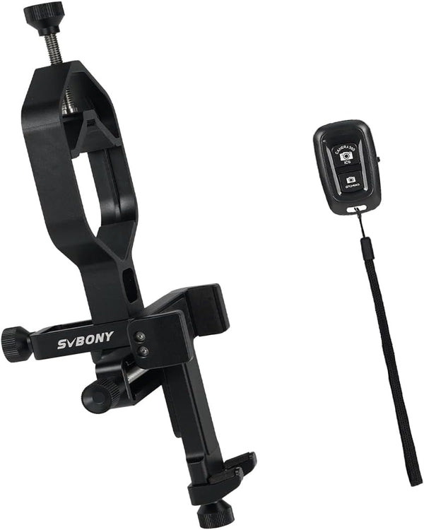 SVBONY SV214 Pro 3-Axis Universal Smartphone Adapter, Digiscoping Adapter with Remote Control for Spotting Scope Capture