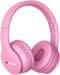 MIDOLA Kids Headphones Bluetooth 5.3 - Wireless 60H Play Time Volume Limit 85/110dB Over Ear Headset for Children Pink