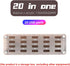 Wooden Memory Card Case for TF Cards, USB Drive, SD Card Holder Desk, Micro SD Card Case, 20x USB Interface