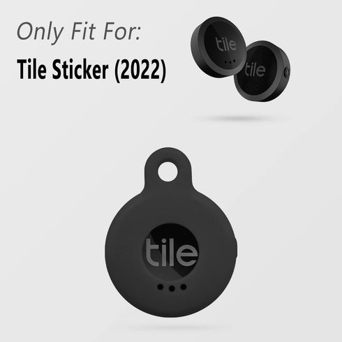 Geiomoo Silicone Case Compatible with Tile Sticker 2022, Protective Cover with Carabiner (Black)