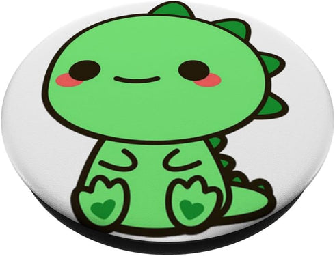 Kawaii Green Dino Dinosaur Cute Baby Dinosaur gifts PopSockets Standard PopGrip
