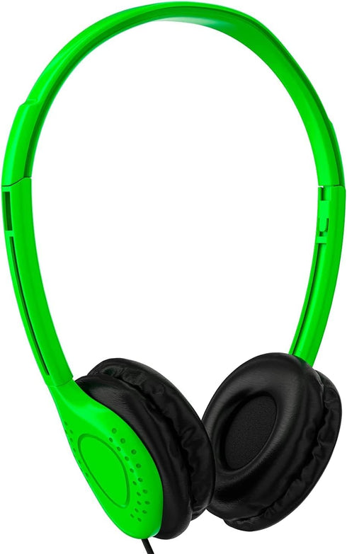 Maeline Bulk Classroom Student Headphones with Microphone, On-Ear Stereo Headphones for Kids, 20 Pack