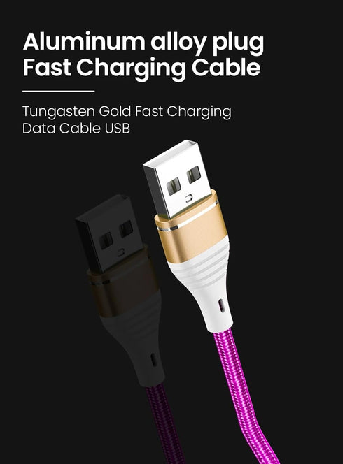 Rainbow Coiled Fast Charging Cable, USB C Spring Retractable Charger Cable for Car, 3FT Nylon Braided Type C Data