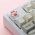 SYA ZOMOPLUS Cute Cat Paw Keycap, Squishy Cat Toes Custom Keycap for Mechanical Keyboard (White Pink)