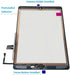 Touch Screen Digitizer Assembly Replacement for White iPad 6 2018, A1893 A1954 with Home Button