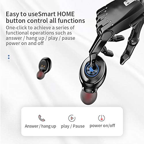 URIZONS Mini TWS Gaming in-Ear Earbuds, Wireless Earphones with Low-Latency Charging Case for