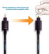 SatelliteSale Digital Toslink SPDIF Audio Optical Fiber Cable - Universal Wire PVC Black Cord, 15 feet