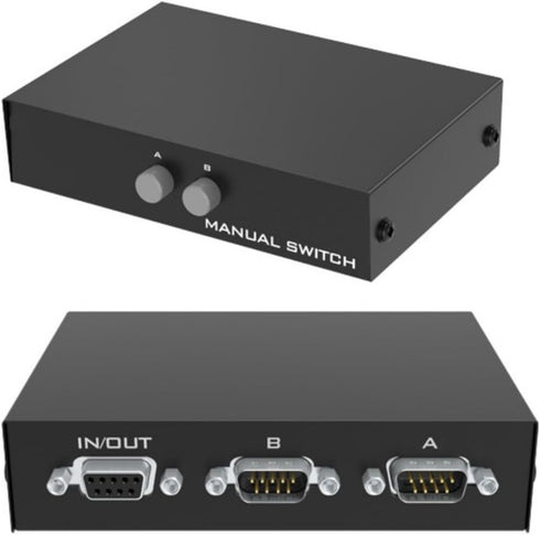 suckoo Serial DB9 Pin RS232 Switcher Sharer Splitter 2 in 1 Out 1