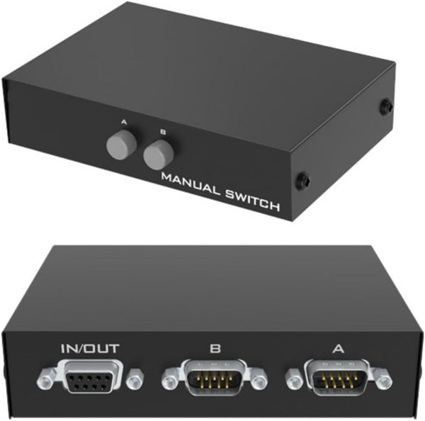 suckoo Serial DB9 Pin RS232 Switcher Sharer Splitter 2 in 1 Out 1