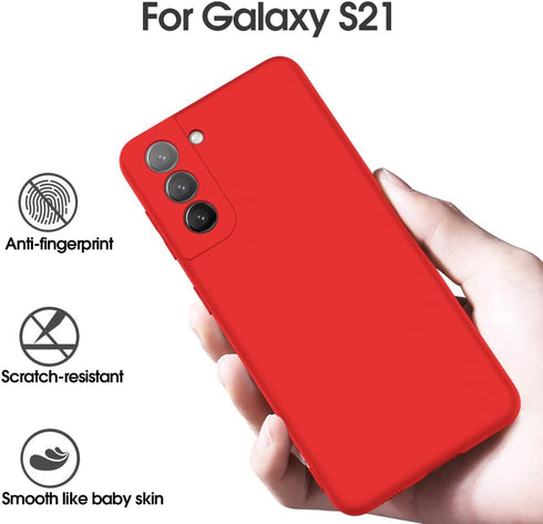 X-level Guardian Series Case for Samsung Galaxy S21 5G - Slim Fit Soft TPU Super Thin - Red