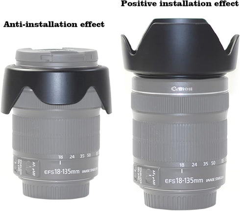 EW-73B Lens Hood Shade for Canon EF-S 18-135mm f/3.5-5.6 is, 17-85mm f/4.5-5.6 is USM, 67MM Digital Tulip Hood