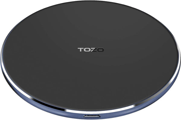 TOZO W1 Wireless Charger, 10W Qi-Certified Fast Charging Pad for iPhone 15 14 13 Series, Samsung Galaxy
