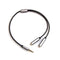 REXUS Grey 3.5mm Y Splitter Stereo Audio Cable, 4-Pole Male to 2 Female, Headphone Splitter Adapter