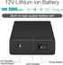 12V 12V 3000mAh Pack TalentCell Power Bank, Rechargeable DC Output Lithium ion Battery with Charger for LED