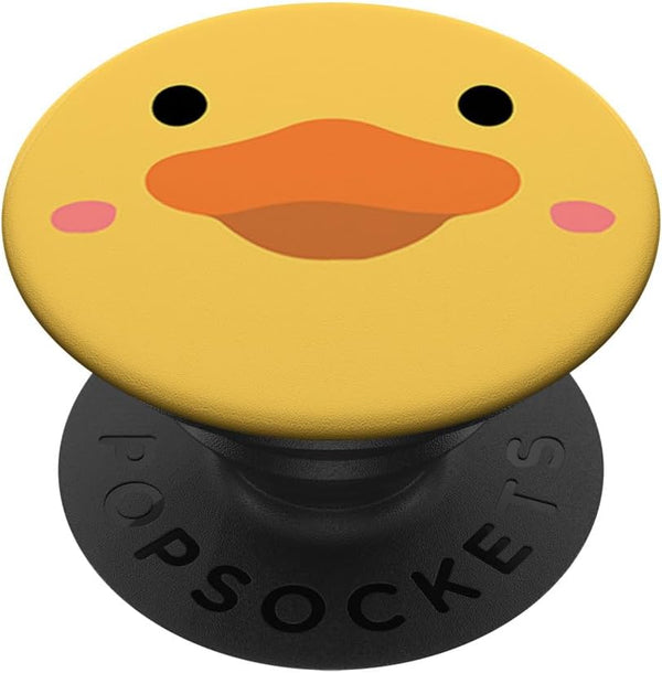Funny Yellow Rubber Duck Duck Face Cute PopSockets Adhesive PopGrip