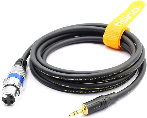 Disino XLR to 3.5mm (1/8 inch) Stereo Microphone Cable, 5ft, for Camcorders, DSLR Cameras, Computer Recording Device