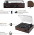 Vinyl Record Player Turntable with Built-in Bluetooth Receiver, 2 Stereo Speakers, 3 Speed Portable Retro Record Player