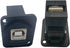 USB 2.0 D Panel Mount Connector - USB B to USB A Adapter, Solderless Socket Female to Female