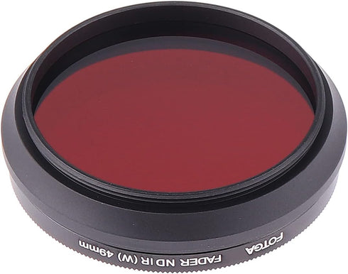 FocusFoto FOTGA 49mm Adjustable Infrared IR Pass X-Ray Lens Filter, Variable from 530nm to 750nm Optical Glass