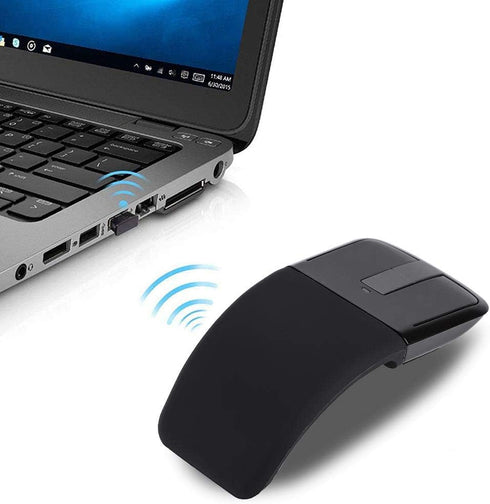 2.4G Mouse 1600DPI Ergonomic Foldable Optical Touch Mouse with USB Receiver for PC and Laptop