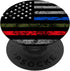 PopSockets Standard PopGrip Thin Red Green Blue Line USA Flag Christmas Gift, Swappable for Phones & Tablets