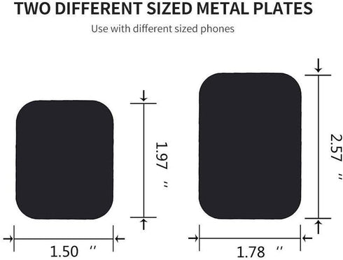 Best Tek Mount Metal Plate - Phone Magnet Sticker, 8 Pack for Magnetic Mount
