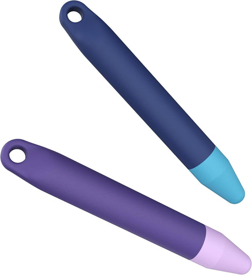 2 Pack Kid-Friendly Stylus Pens for Touch Screens, Purple and Blue Compatible with Kindle, iPad, iPhone