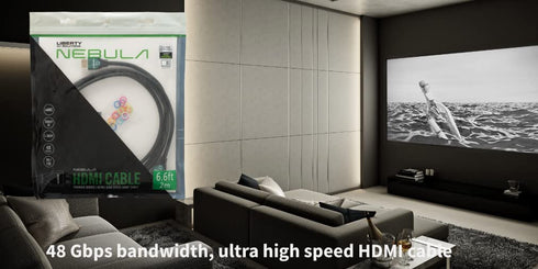 Liberty's Ultra Series Nebula with Ethernet 48G HDMI Cable - 4K, 8K, 10K Resolutions, 1.0 Meter
