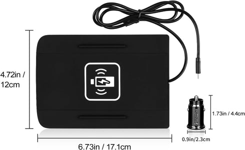 Wireless Phone Charging Pad, Silicone Material Dual Charging Ports Charger Station with 15W Adapter for Smartphone for