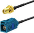 Bingfu Fakra Z Female to SMA Female Vehicle Antenna Adapter Cable, 30cm for Car Stereo, GPS Navigation, FM AM Radio